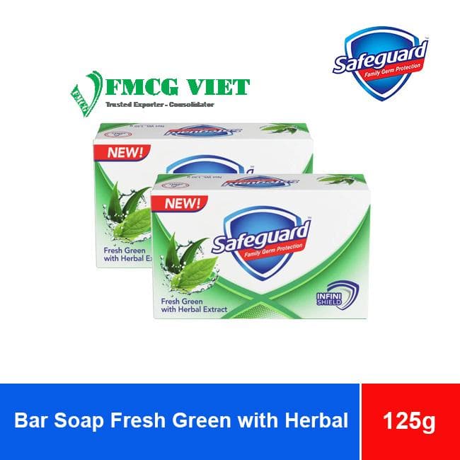 Safeguard Fresh Green Bar Soap with Herbal Extract 125g x 72 Boxes wholesale product