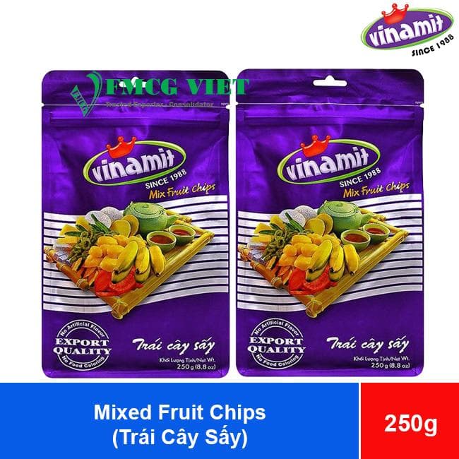 Vinamit Vacuum Fried Mixed Fruit Chips 250g x 20 Bags wholesale product