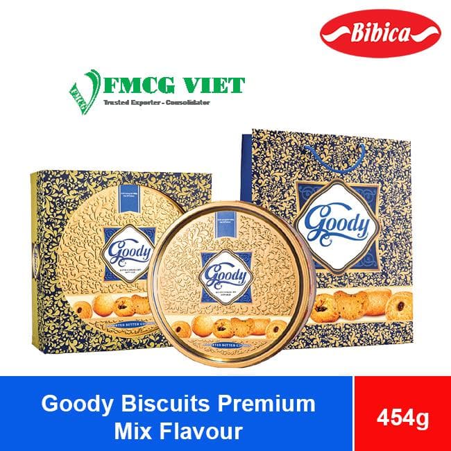 Bibica Goody Biscuits Premium Mix Flavour 454g x 12 Tin Box wholesale product