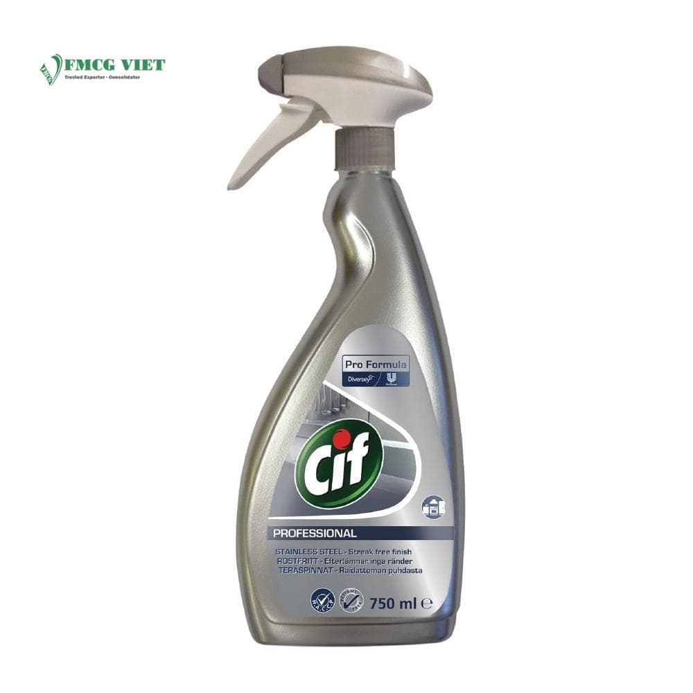 Cif Surface Cleaner Spray Bottle 750ml Professional Stainless Steel wholesale product