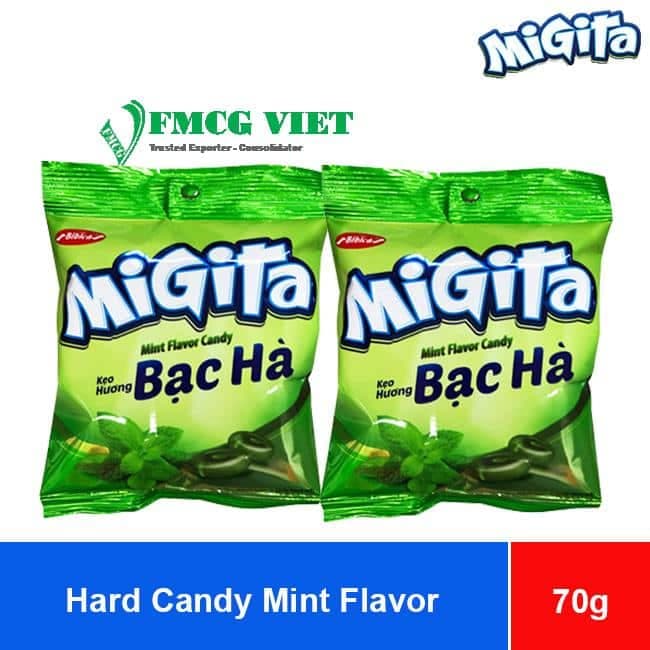 Bibica Migita Hard Candy Mint Flavor 70g x 80 Bags wholesale product
