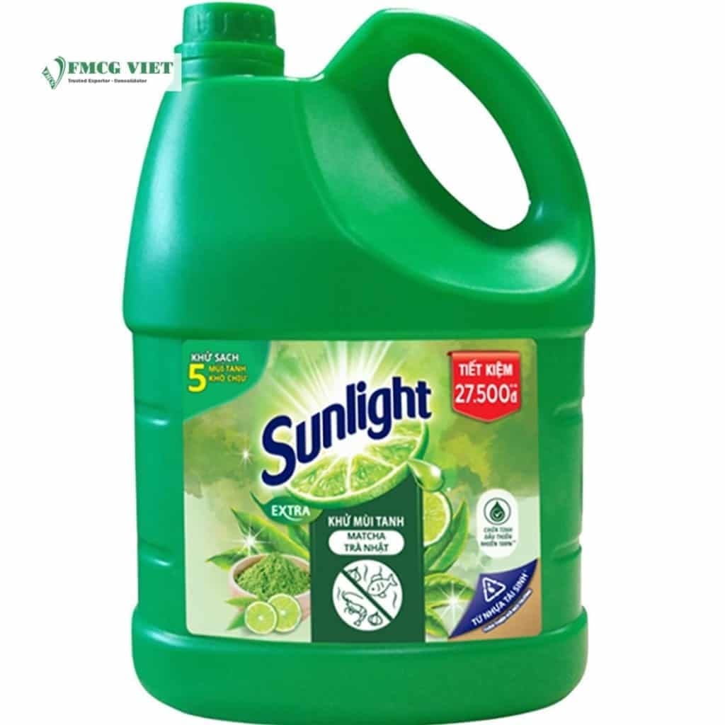 Sunlight Dishwashing Bottle 3.8kg x3 green tea (VN) wholesale product