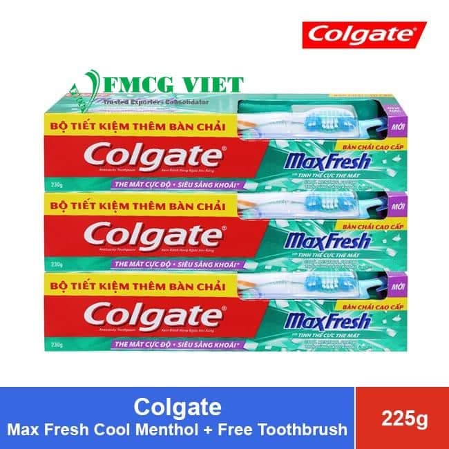 Colgate Toothpaste 225g Max Fresh Cool Menthol + Toothbrush wholesale product