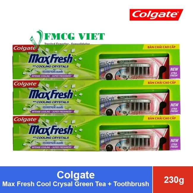 Colgate Toothpaste 230g Max Fresh Cool Crystal Green Tea wholesale product