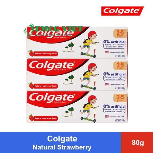 Colgate Toothpaste 80g Natural Strawberry Mint Flavor 6-9 Years wholesale product