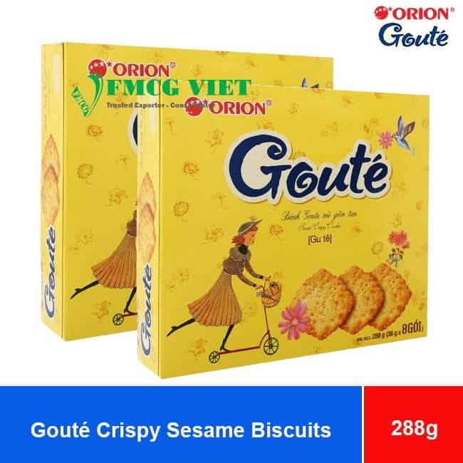 Orion Gouté Crispy Sesame Biscuits (36g x 8 packs) 288g x 8 Boxes wholesale product