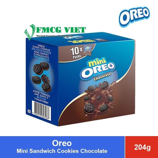 Oreo Mini Sandwich Cookies Chocolate Box 204g x 6 Boxes wholesale product