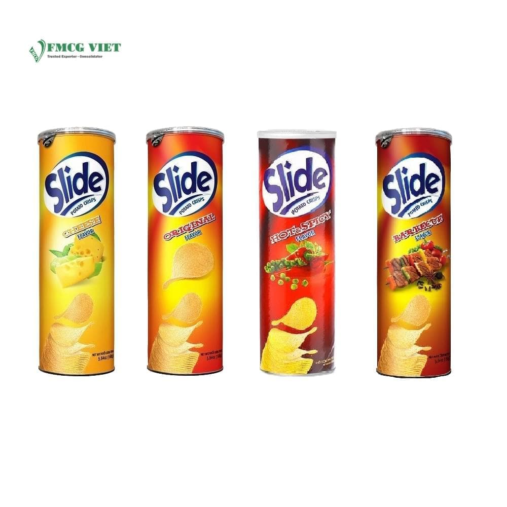 Slide Potato Crisps Tube 160g All Variants x 14 wholesale product