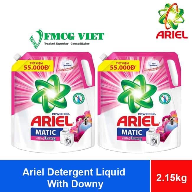 Ariel Detergent Liquid Gel With Downy 2.15Kg x 4 Pouches wholesale product