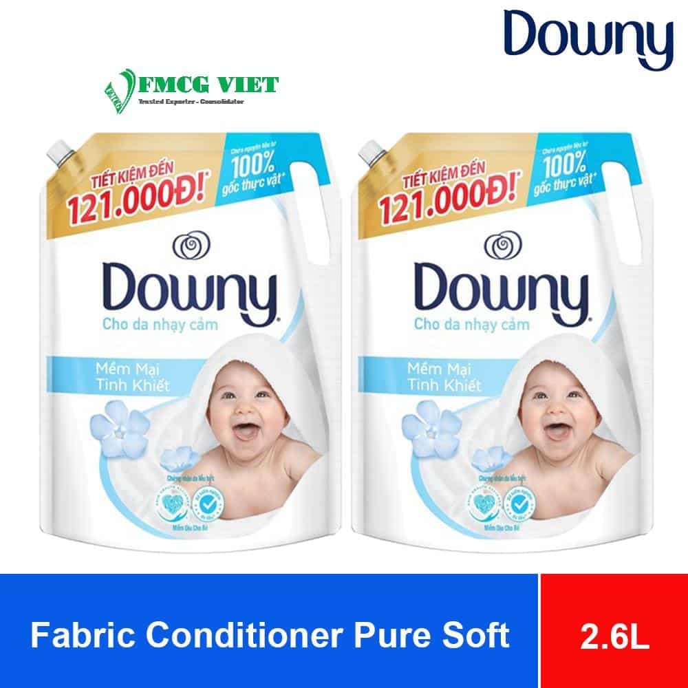 Downy Fabric Conditioner Pure Soft 2.6L x 4 Pouches wholesale product