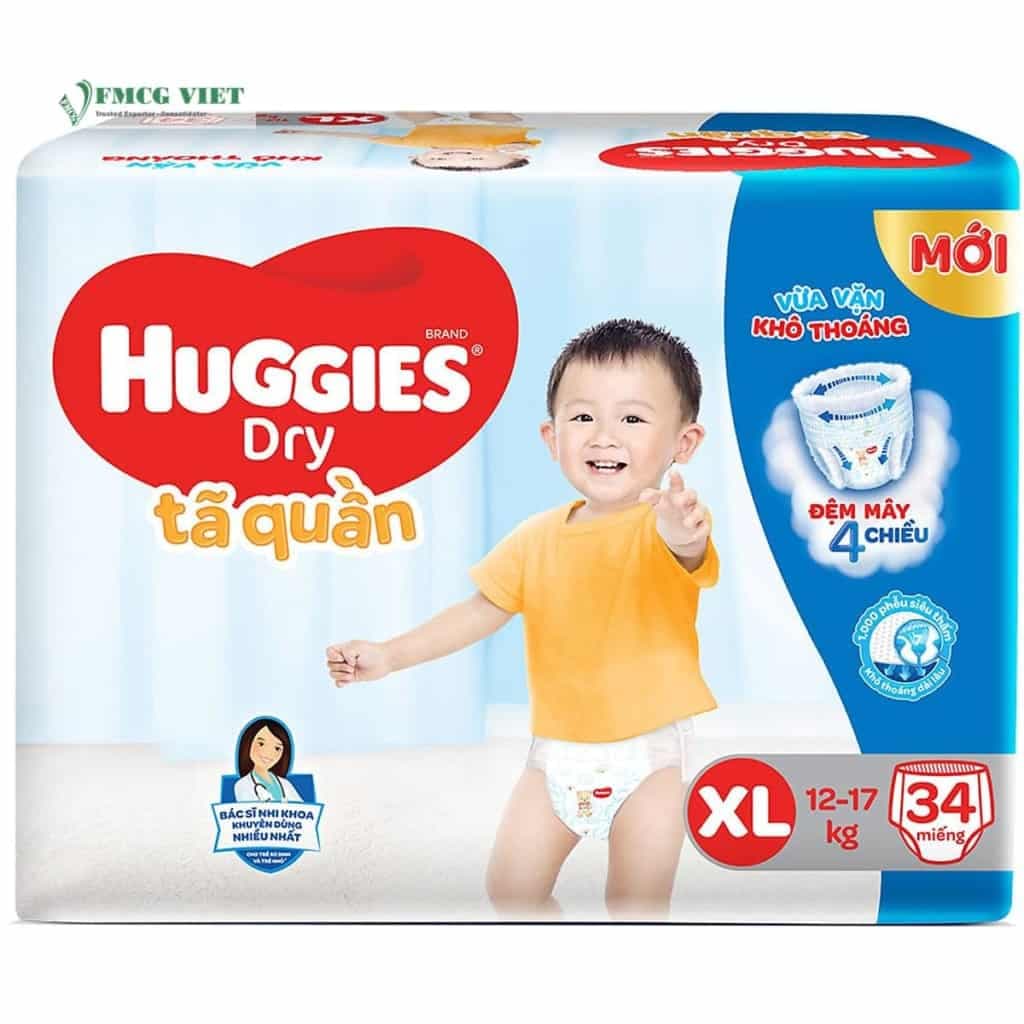 Huggies Pants Bag Size XL 34pcs x4 wholesale product