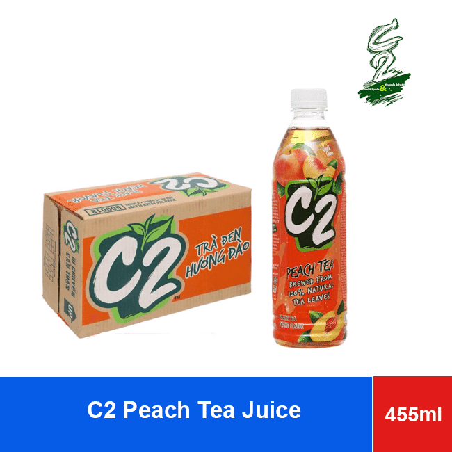 C2 Peach Tea Juice Drink Bottle 455ml Peach Green Tea x24 wholesale product