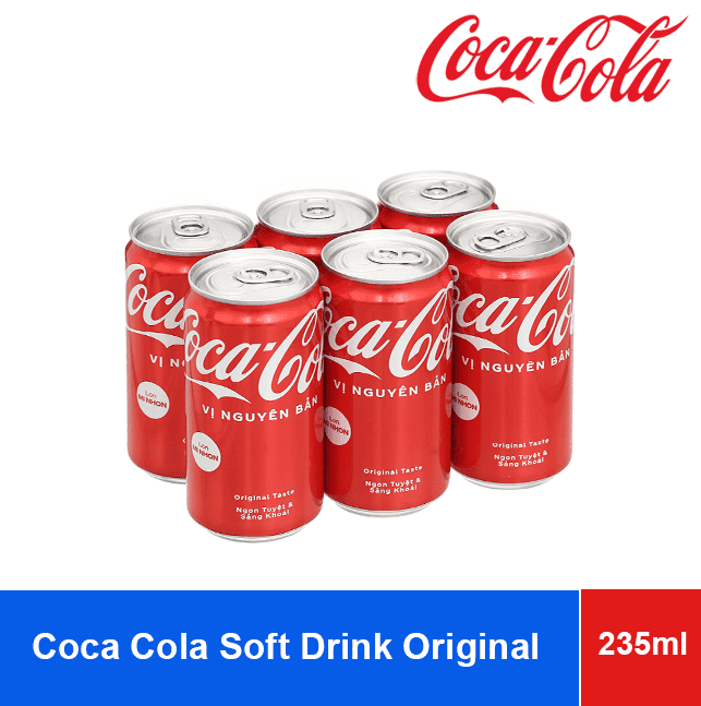Coca Cola Carbonated Drink (Coke) Original Taste 235ml x 24 Cans wholesale product