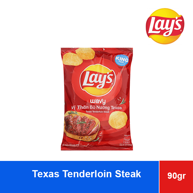 Lay’s Wavy Potato Chips Texas Tendeloin Steak Flavor 95g x 40 wholesale product