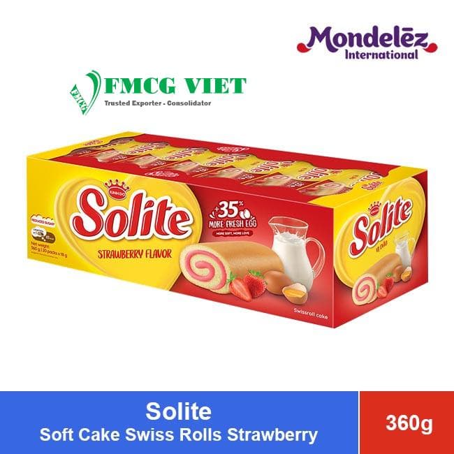 Wholesale Solite Swisscake Cream Strawberry 360g x 12 Trays wholesale product