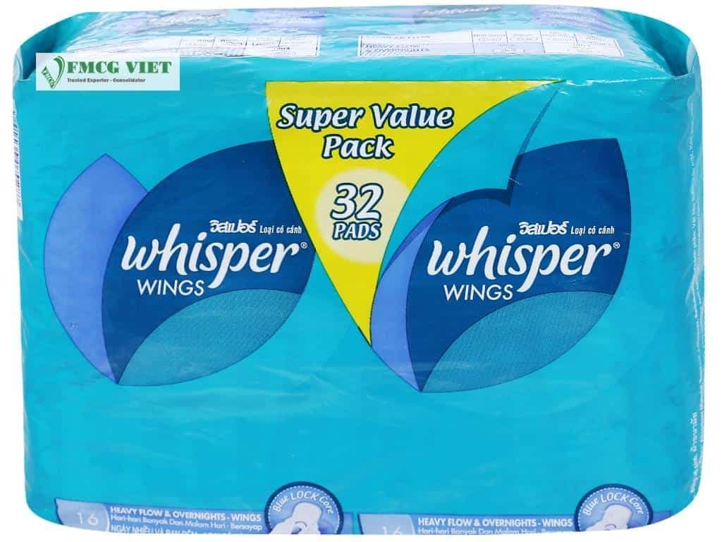 Whisper Sanitary Pad Block 32 Wings Night x6 wholesale product