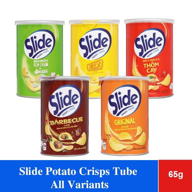 Slide Potato Crisps Tube 75g All Variants x 28 Jars wholesale product