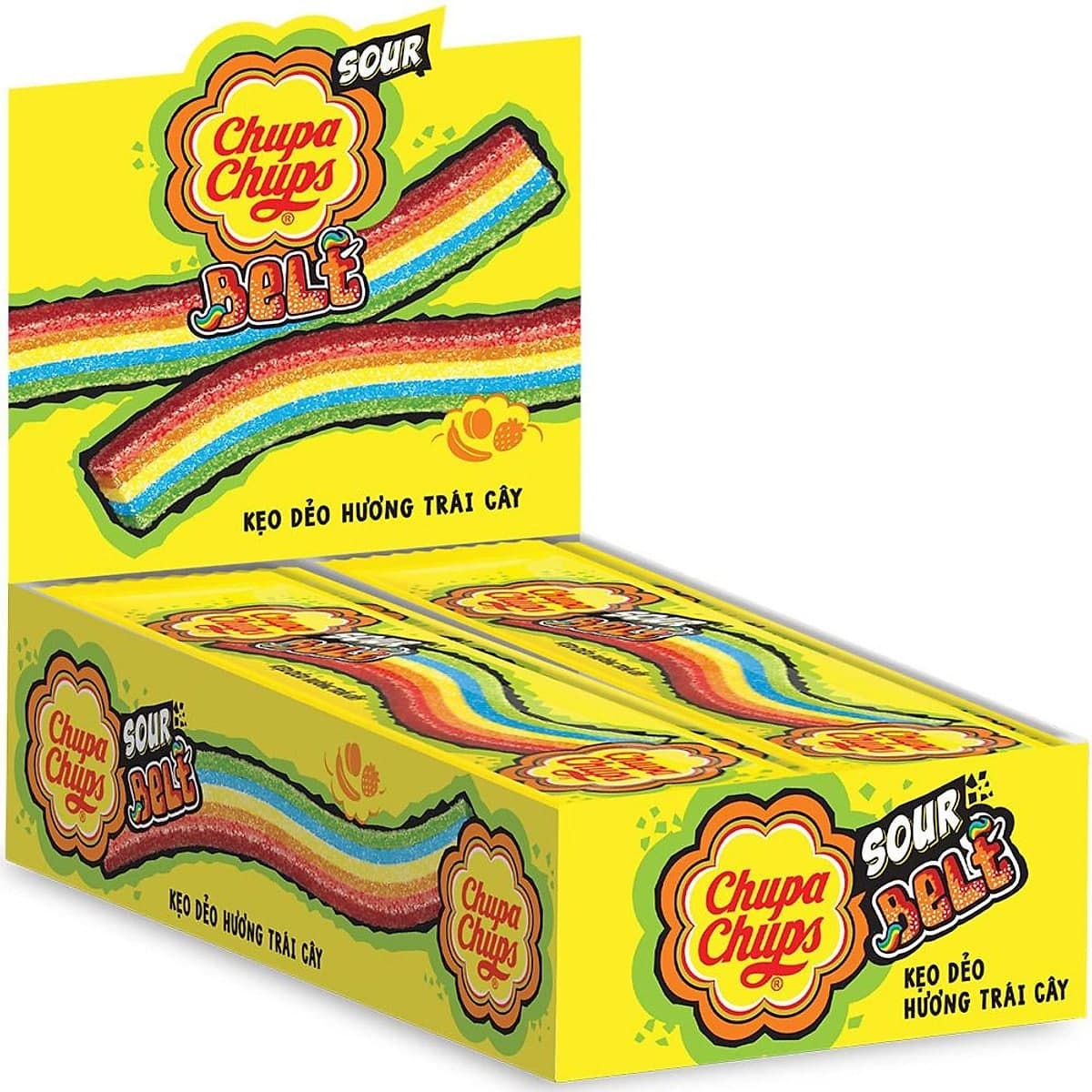 Chupa Chups Jelly Sour Belt 504g (8.4g x 60 belts) x 14 Boxes TUTTI FRUIT wholesale product