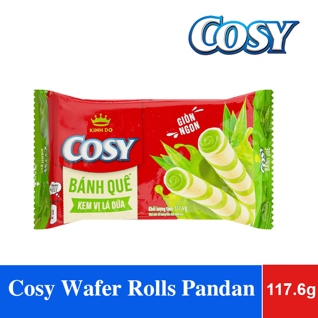 Cosy Wafer Rolls Pandan 117.6g x 24 Bags wholesale product