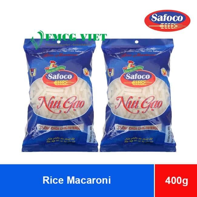 Safoco Rice Macaroni Big Tube 400g x 12 Bags wholesale product