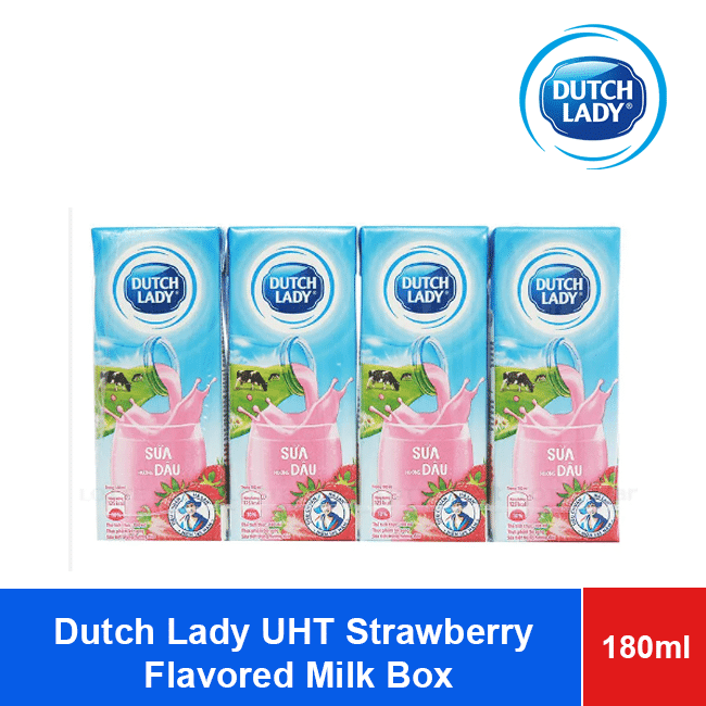 Dutch Lady UHT Strawberry Flavored Milk Box 180mlx48 wholesale product