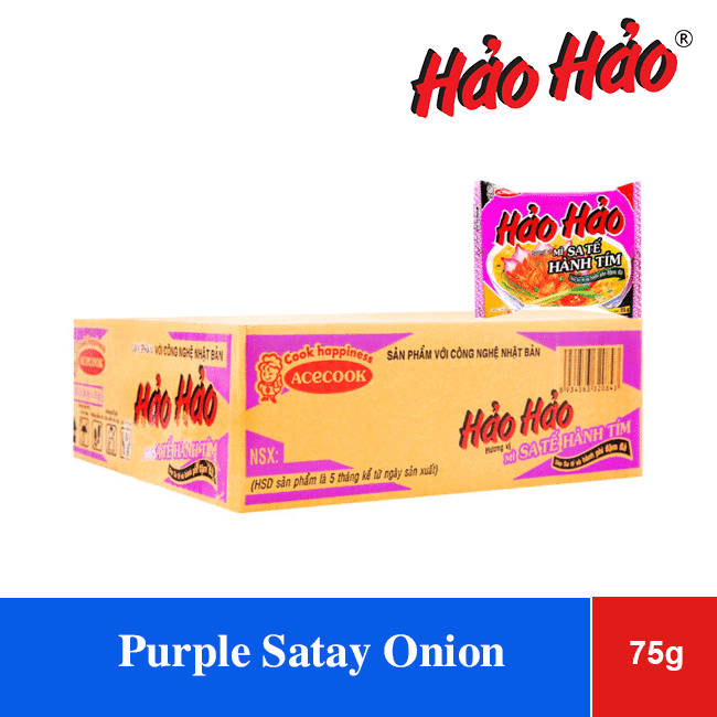 Hao Hao Instant Noodles Bag 75g Purple Satay Onion x30 wholesale product