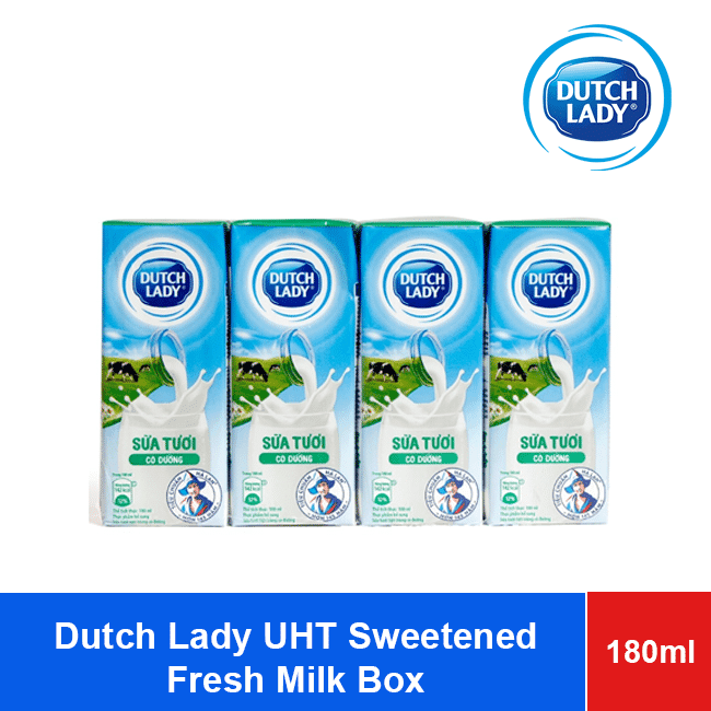 Dutch Lady UHT Sweetened Fresh Milk Box 180mlx48 wholesale product