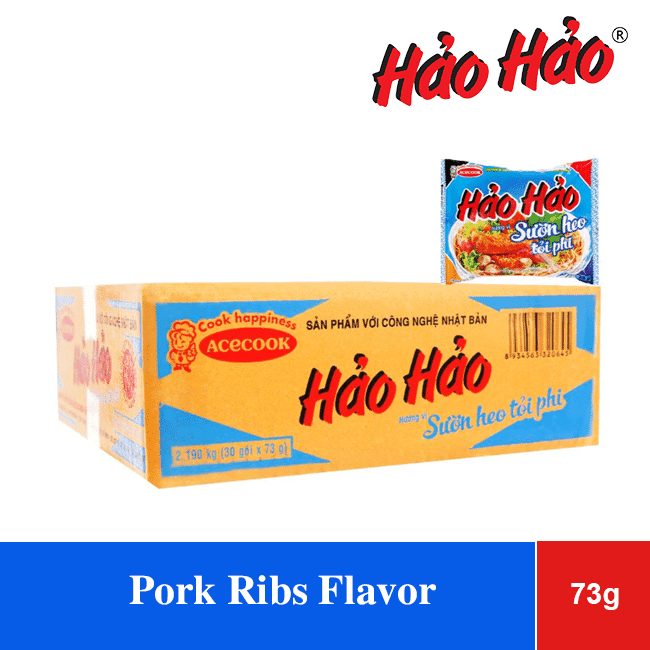 Hao Hao Instant Noodles Bag 73g Pork Ribs x30 wholesale product