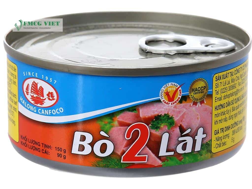 Ha Long Beef Meat 2 Slices Canned Food 150g wholesale product