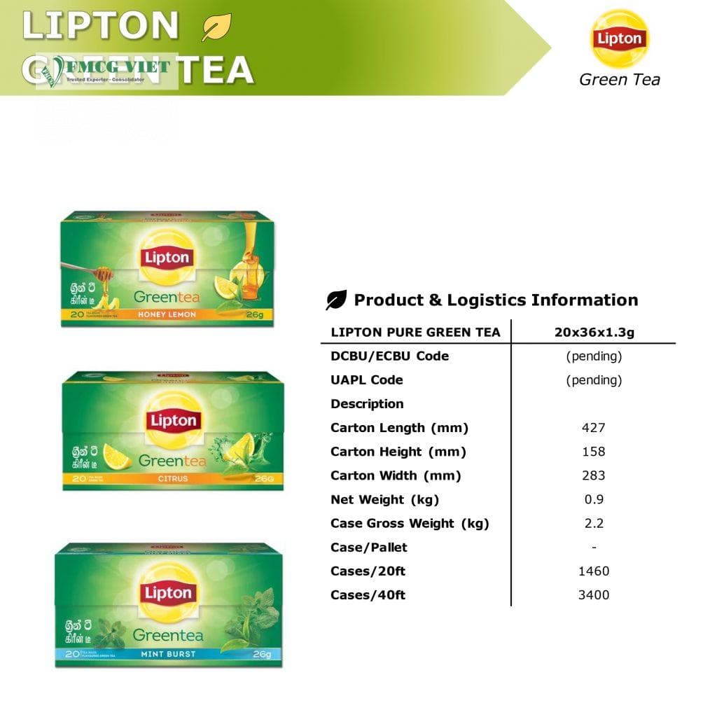Lipton Green Tea Box (Sri Lanka) wholesale product