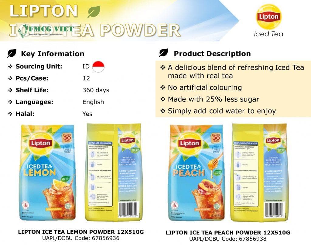 Lipton Iced Tea Powder Box (Indonesia) wholesale product
