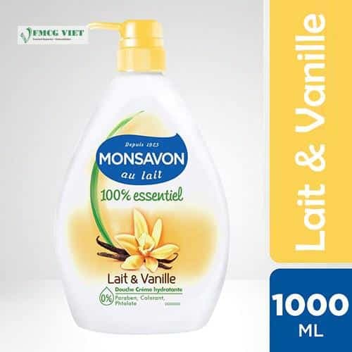 Monsavon Shower Gel Lait & Vanille Bottle 1L x12 wholesale product