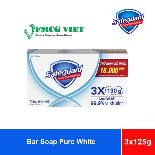 Safeguard Bar Soap Pure White Pack 3 (125g x 3) x 24 Boxes wholesale product