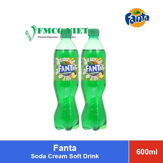 Fanta Soda Cream Soft Drink 600ml x 24 Bottles wholesale product