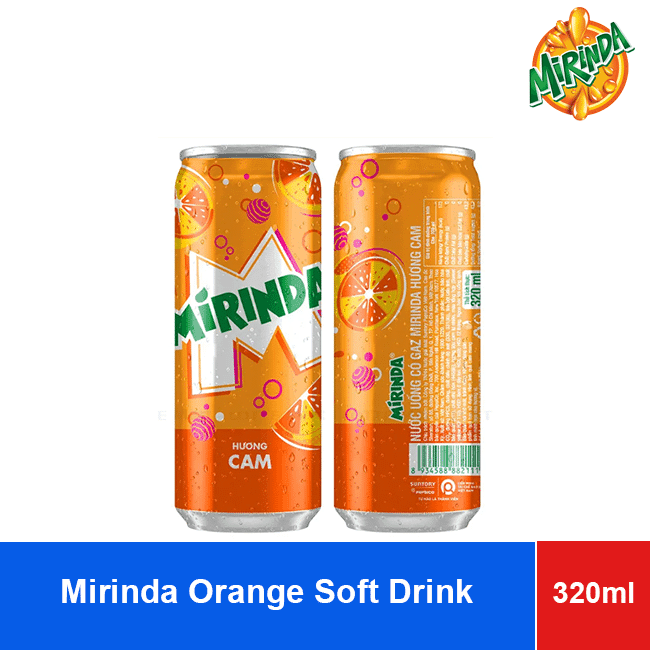 Mirinda Orange Soft Drink 320ml x 24 Cans wholesale product
