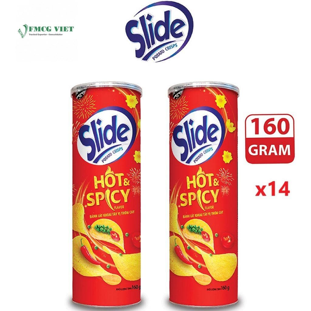 SLIDE POTATO SNACK CRISPS HOT & SPICY 14x160G wholesale product