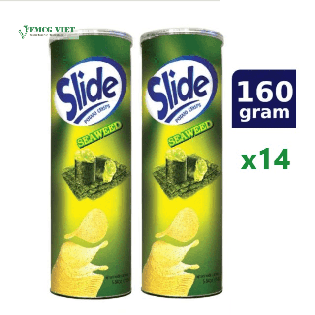 SLIDE POTATO SNACK CRISPS SEAWEED 14x160G wholesale product