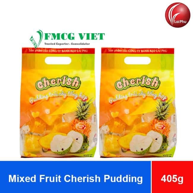 Lai Phu Cherish Pudding Mixed Fruit 405g x 24 Bags wholesale product