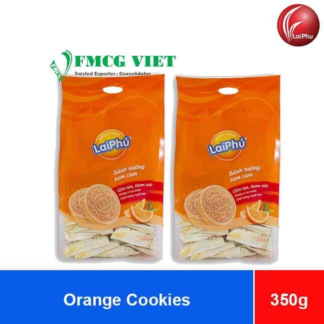 Lai Phu Orange Cookies 350g x 24 Bags wholesale product