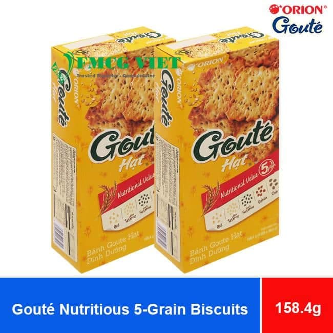 Orion Gouté Nutritious 5-Grain Biscuits (29.6g x 4 packs) 158.4g x 16 Boxes wholesale product
