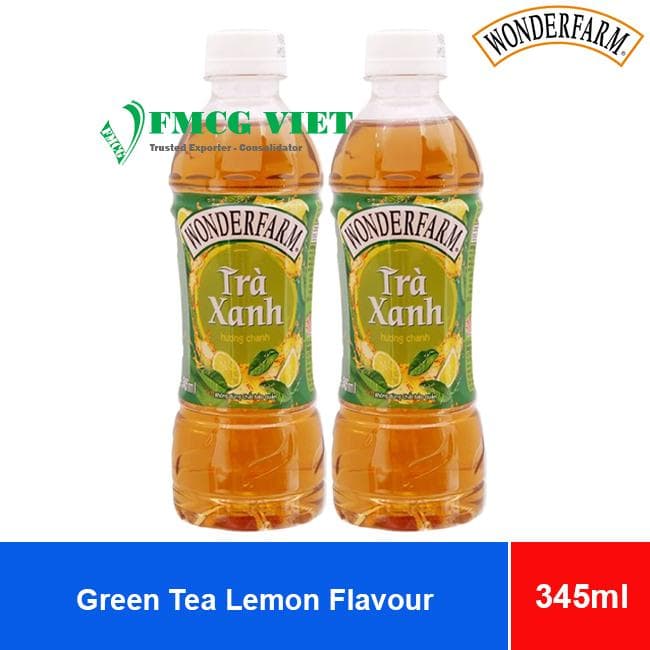 Wonderfarm Green Tea Lemon Flavour 345ml x 24 Bottles wholesale product