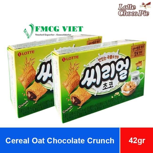 Lotte Korean Cereal Oat Chocolate Crunch 42g x 32 Boxes wholesale product