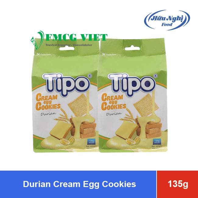 Tipo Durian Cream Egg Cookies 135gr x 40 Bags wholesale product