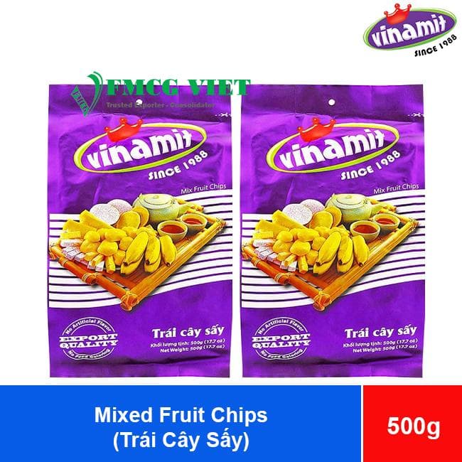 Vinamit Vacuum Fried Mixed Fruit Chips 500g x 10 Bags wholesale product