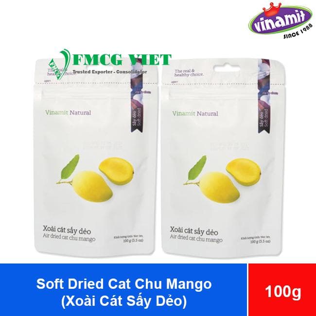 Vinamit Soft Dried Cat Chu Mango 100g x 20 Bags wholesale product
