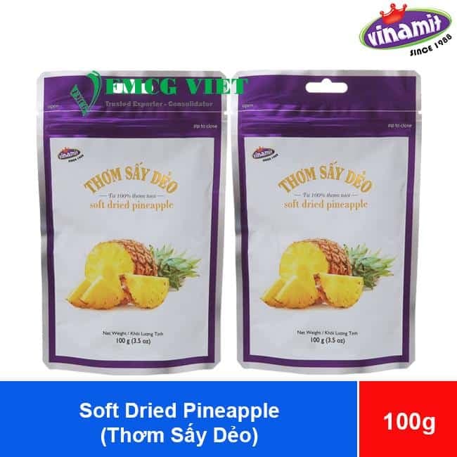 Vinamit Soft Dried Pineapple 100g x 20 Bags wholesale product