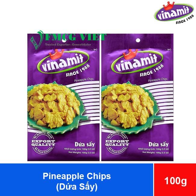 Vinamit Vacuum Fried Pineapple Chips 100g x 40 Bags wholesale product
