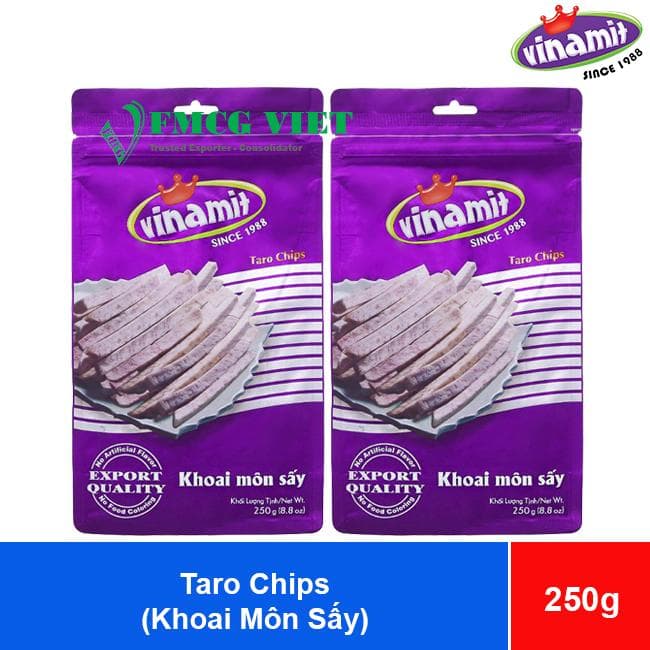 Vinamit Vacuum Fried Taro Chips 250g x 20 Bags wholesale product