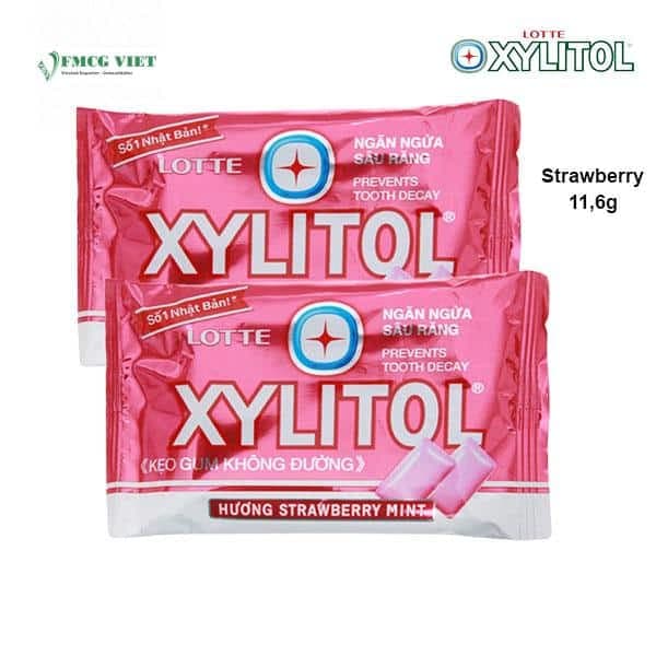 Lotte Xylitol Chewing Gum Blister Strawberry 11.6g wholesale product