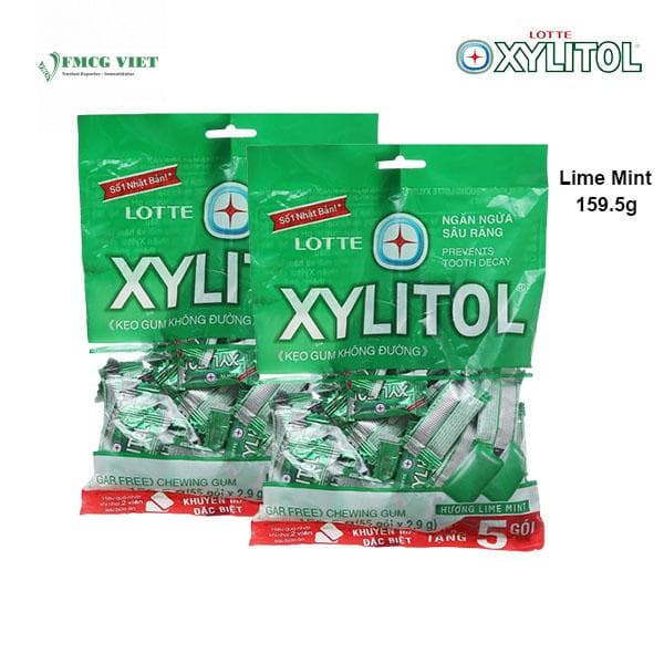 Lotte Xylitol Chewing Gum Lime Mint 159.5g x 40 Bags wholesale product